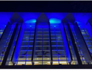 Building Lighting Blue